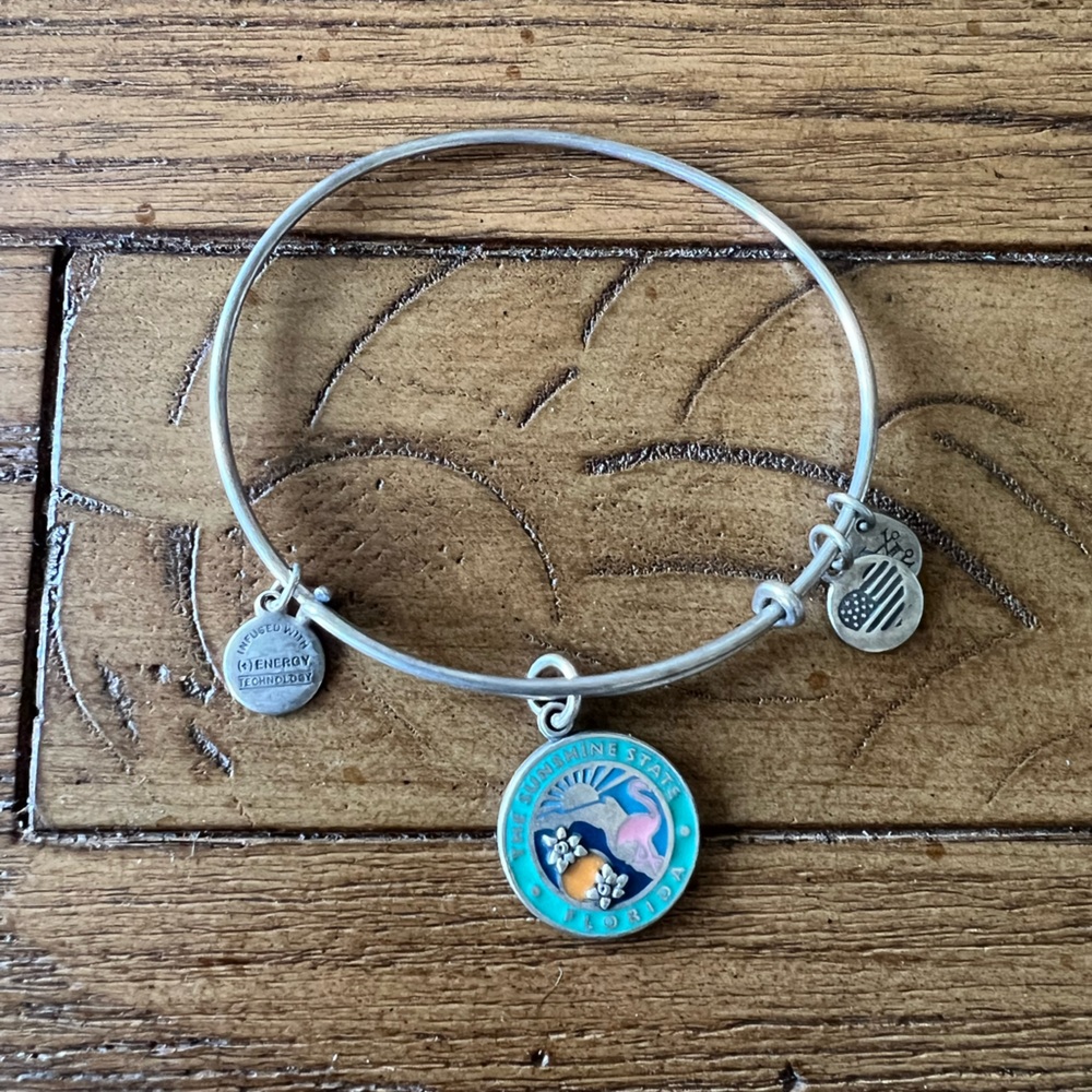 Alex and Ani Florida Silver Bangle Bracelet